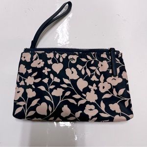 Kate Spade Black Floral Wristlet